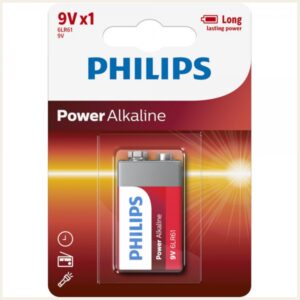 ΑΛΚΑΛΙΚΕΣ ΜΠΑΤΑΡΙΕΣ 9V POWER PHILIPS 6LR61 1τεμ