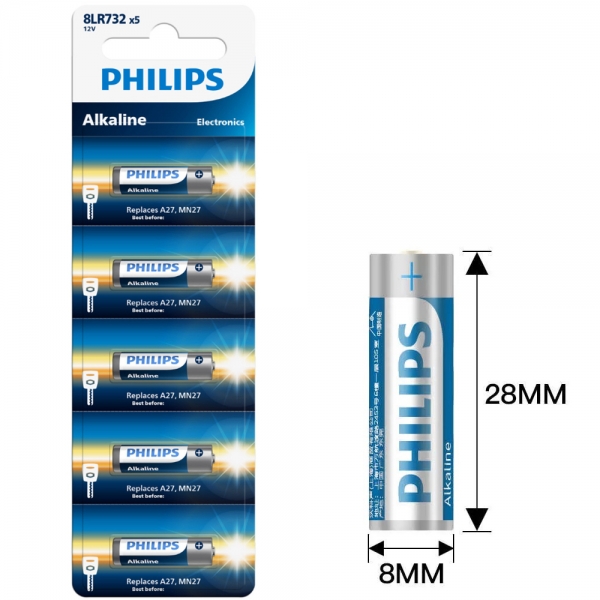 ΑΛΚΑΛΙΚΕΣ ΜΠΑΤΑΡΙΕΣ 27A PHILIPS 12V 5τεμ
