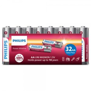 ΑΛΚΑΛΙΚΕΣ ΜΠΑΤΑΡΙΕΣ AA POWER PHILIPS LR6 1.5V 16+16τεμ