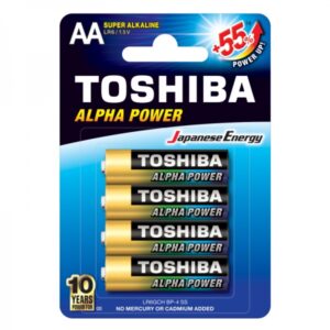ΑΛΚΑΛΙΚΕΣ ΜΠΑΤΑΡΙΕΣ AA TOSHIBA LR06GCH BP-4 1.5V 4τεμ.