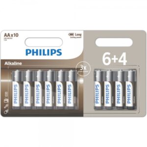 ΑΛΚΑΛΙΚΕΣ ΜΠΑΤΑΡΙΕΣ AA PHILIPS LR6 1.5V 6+4 10τεμ