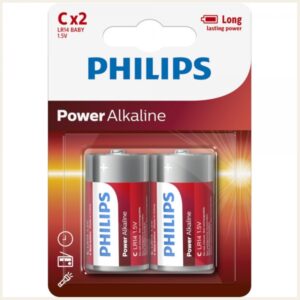 ΑΛΚΑΛΙΚΕΣ ΜΠΑΤΑΡΙΕΣ C POWER PHILIPS LR14 1.5V 2τεμ