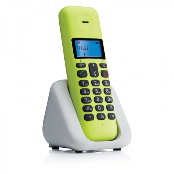 ΑΣΥΡΜΑΤΟ ΤΗΛΕΦΩΝΟ MOTOROLA T301 lime ΜΕ ΑΝΟΙΚΤΗ ΑΚΡΟΑΣΗ