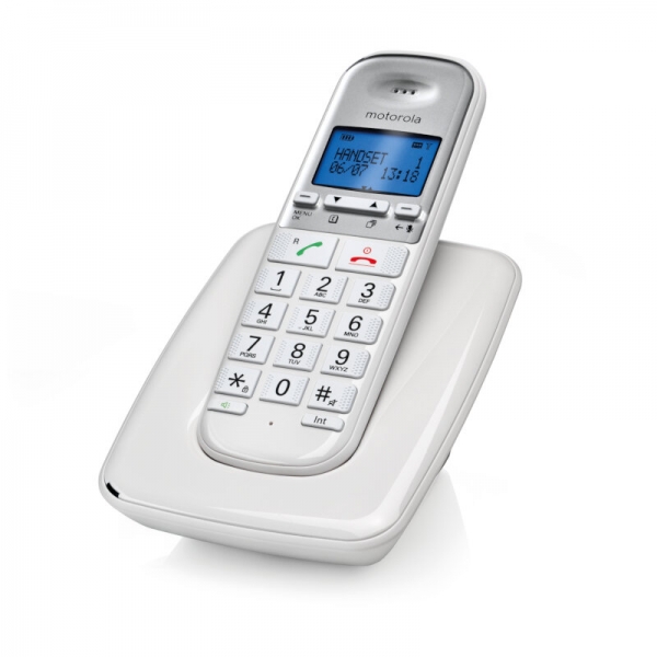 ΑΣΥΡΜΑΤΟ ΤΗΛΕΦΩΝΟ MOTOROLA S3001 white ΜΕ ΜΕΓΑΛΑ ΠΛΗΚΤΡΑ ΜΕ ΑΝΟΙΚΤΗ ΑΚΡΟΑΣΗ