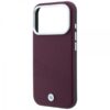 BMW SIGN INCLINED DEBOSS LETTERS CASE MAG IPHONE 18 PRO / 17 PRO burgundy backcover