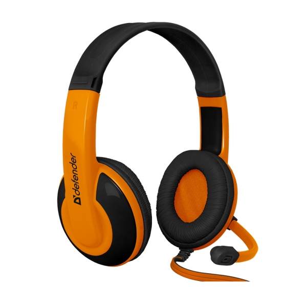 DEFENDER G-120 WARHEAD WIRED HEADPHONES 2m black orange