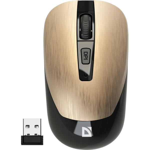 DEFENDER MM-995 WAVE WIRELESS OPTICAL MOUSE 1600dpi gold