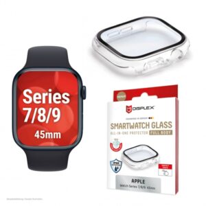 DISPLEX FULL BODY GLASS PROTECTOR FOR APPLE WATCH SERIES 7/8/9 45mm transparent