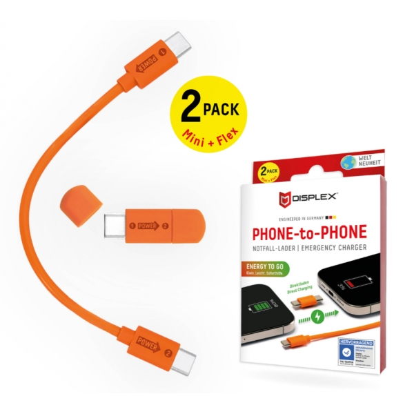DISPLEX PHONE TO PHONE EMEGERCY CHARGER CABLE
