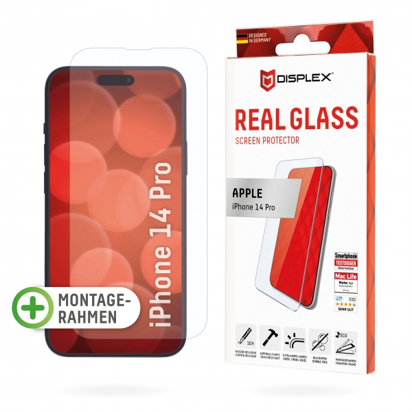 DISPLEX REAL TEMPERED GLASS 2D IPHONE 14 PRO