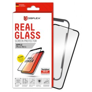 DISPLEX REAL TEMPERED GLASS 3D FULL GLUE IPHONE XR / 11 black WITH APPLICATOR