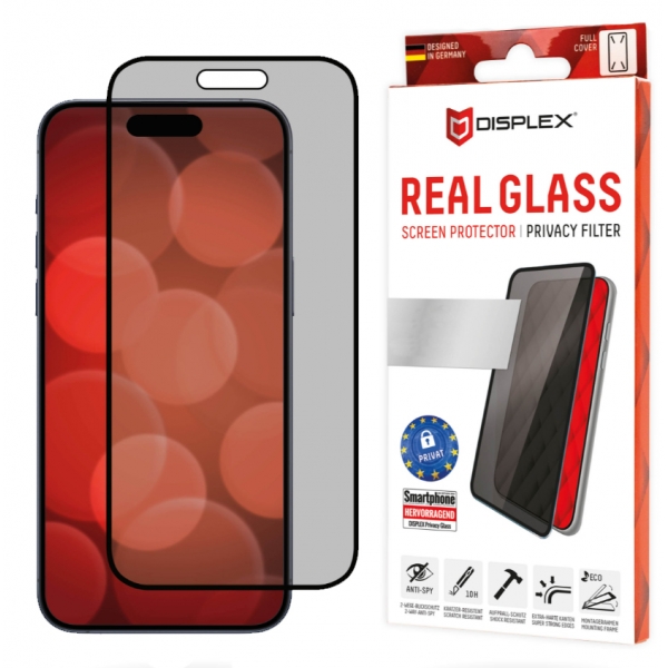 DISPLEX REAL TEMPERED GLASS 3D IPHONE 18 PRO MAX PRIVACY WITH APPLICATOR
