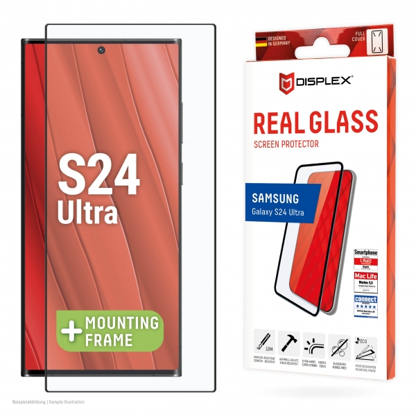 DISPLEX REAL TEMPERED GLASS 3D CURVED SAMSUNG S24 ULTRA black
