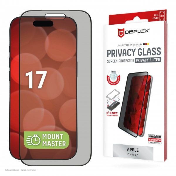 DISPLEX REAL TEMPERED GLASS 3D APPLE IPHONE 17 PRO / 18 PRO PRIVACY