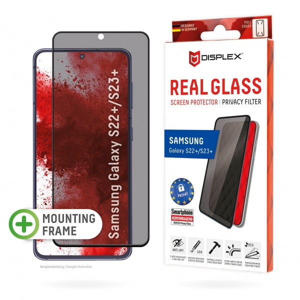 DISPLEX REAL TEMPERED GLASS 3D CURVED SAMSUNG S22 PLUS / S23 PLUS PRIVACY