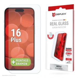 DISPLEX REAL TEMPERED GLASS 2D IPHONE 16 PLUS