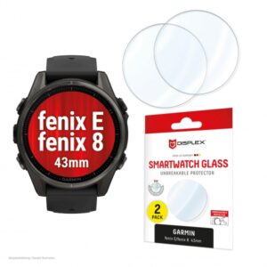 DISPLEX SMARTGLASS FOR GARMIN WATCH FENIX E/8 43mm (2pack)