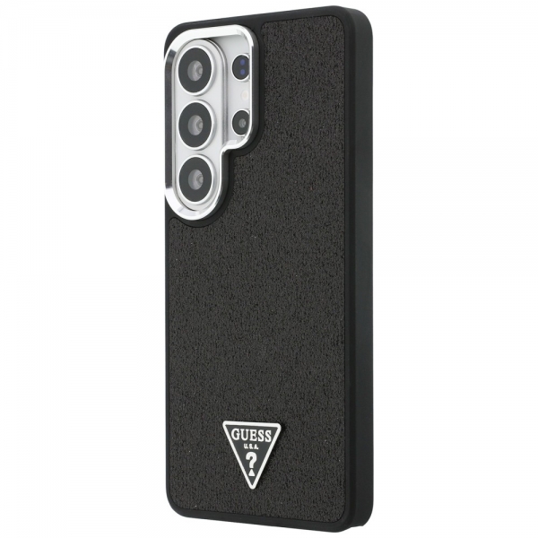 GUESS FIXED GLITTER TRIANGLE LOGO CASE MAG SAMSUNG S26 ULTRA black backcover