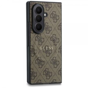 GUESS 4G LEATHER CLASSIC CASE MAG SAMSUNG Z FOLD 8 ULTRA brown backcover