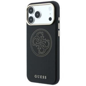 GUESS 4G PERFORATED LOGO CASE MAG IPHONE 18 PRO MAX  / 17 PRO MAX black backcover