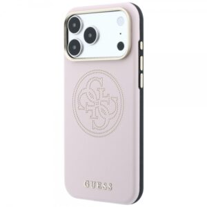 GUESS 4G PERFORATED LOGO CASE MAG IPHONE 18 PRO / 17 PRO pink backcover