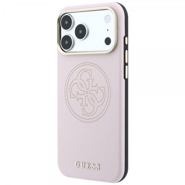 GUESS 4G PERFORATED LOGO CASE MAG IPHONE 18 PRO / 17 PRO pink backcover