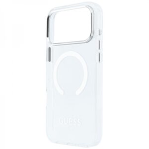 GUESS IML METAL OUTLINE MAG CASE IPHONE 18 PRO MAX / 17 PRO MAX silver backcover