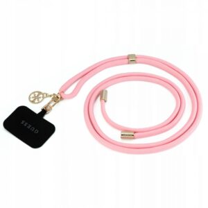 GUESS NECK STRAP LANYARD CBDY 4G CHARM FOR PHONES pink