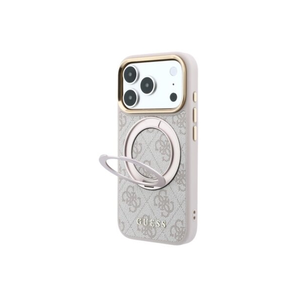 GUESS RING CLASSIC LOGO CASE MAG IPHONE 18 PRO MAX / 17 PRO MAX pink backcover