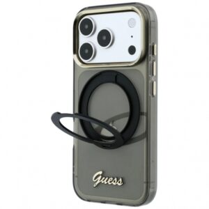GUESS RING METAL LOGO CASE MAG IPHONE 18 PRO / 17 PRO black backcover