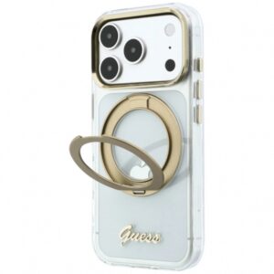 GUESS RING METAL LOGO CASE MAG IPHONE 18 PRO MAX / 17 PRO MAX clear backcover
