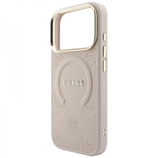 GUESS SAFFIANO PEONY CASE MAG IPHONE 18 PRO MAX / 17 PRO MAX pink backcover