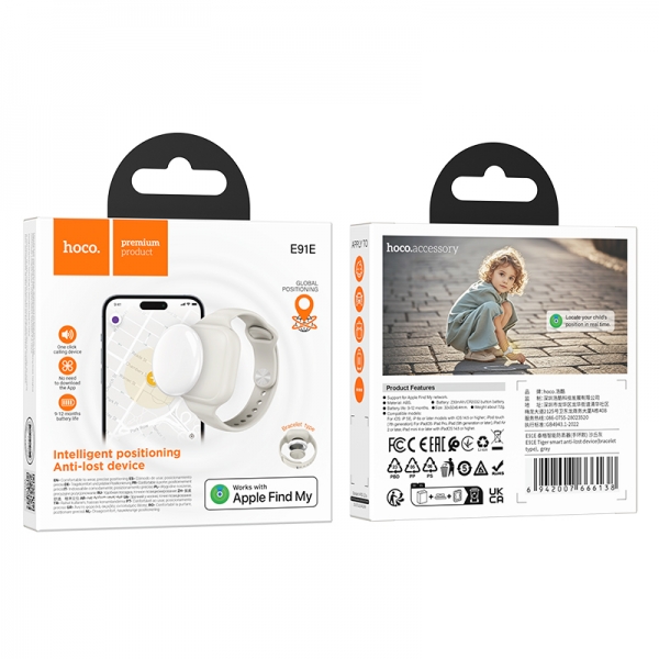 HOCO LOCATOR WITH BRACELET COMPATIBLE WITH APPLE FIND gray