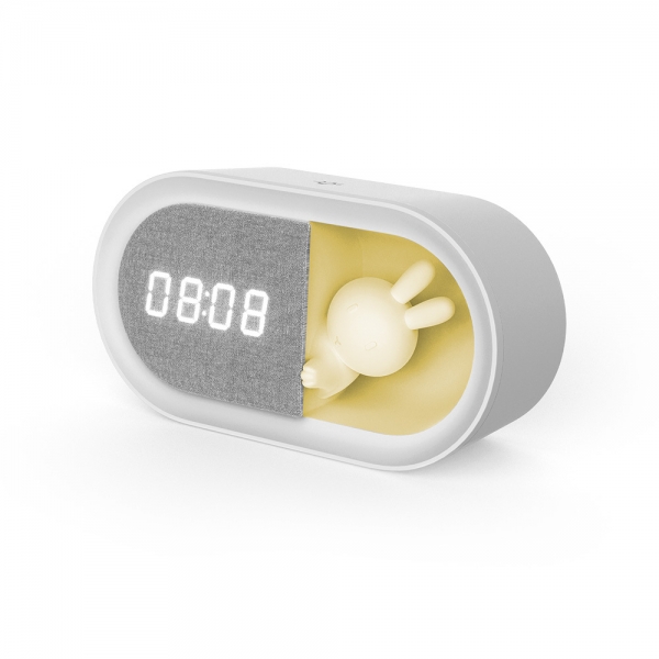 INGRID BUNNY LED LIGHT ALARM CLOCK white