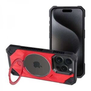 iS DEFENDER ARMOR MAG IPHONE 15 PRO red backcover