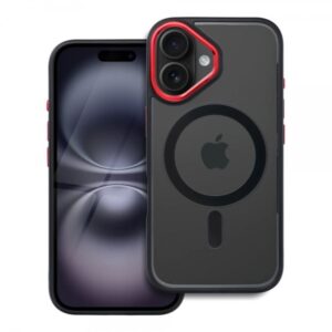 iS TPU MAG COLOR EDGE IPHONE 17 PRO / 18 PRO trans black red backcover