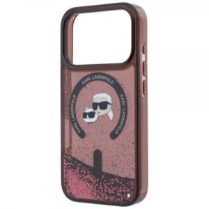 KARL LAGERFELD IPHONE 18 PRO MAX / 17 PRO MAX LIQUID GLITTER KARL CHOUPETTE HEADS MAGSAFE backcover