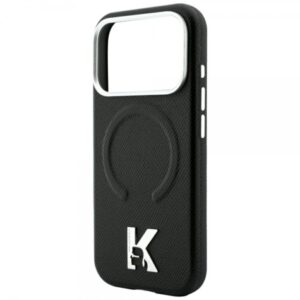 KARL LAGERFELD IPHONE 18 PRO / 17 PRO EMBOSSED RING KAMEO LOGO MAGSAFE black backcover
