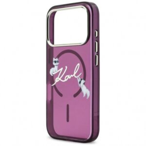 KARL LAGERFELD IPHONE 18 PRO / 17 PRO SCRIPT LOGO MAGSAFE burgundy backcover