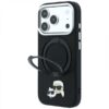 KARL LAGERFELD IPHONE 18 PRO MAX / 17 PRO MAX 360 RING SAFFIANO KARL CHOUPETTE PIN MAGSAFE black bac