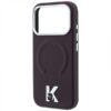 KARL LAGERFELD IPHONE 18 PRO MAX / 17 PRO MAX EMBOSSED RING KAMEO LOGO MAGSAFE burgundy backcover