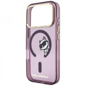 KARL LAGERFELD IPHONE 18 PRO MAX / 17 PRO MAX IML PEEKABOO PRINT MAGSAFE burgundy backcover