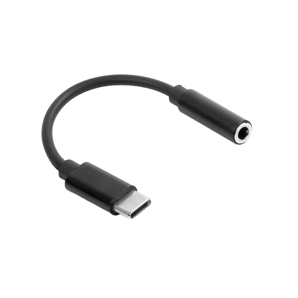 MAXLIFE ADAPTER 3,5mm JACK TO TYPE C AUDIO CABLE black
