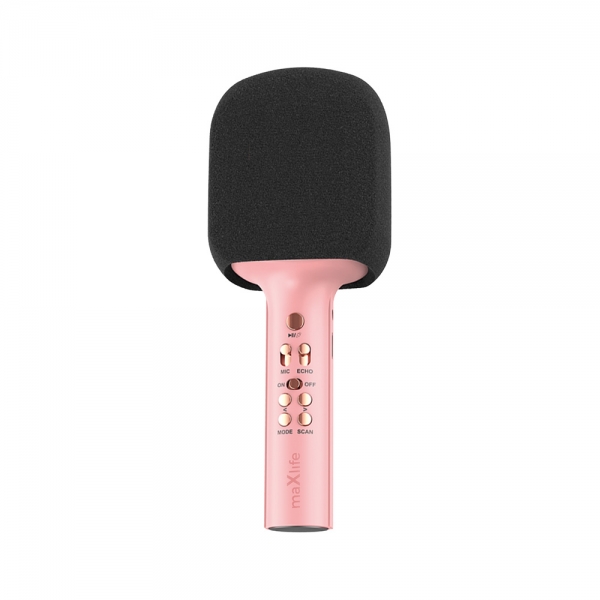 MAXLIFE BLUETOOTH KARAOKE SPEAKER MICROPHONE MXBM-600 pink