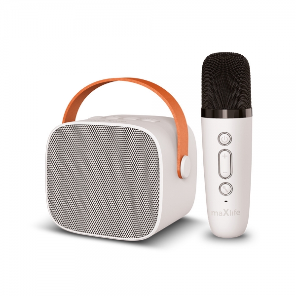 MAXLIFE BLUETOOTH KARAOKE SPEAKER MICROPHONE MXKS-100 white