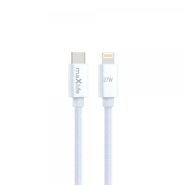 MAXLIFE TYPE C TO LIGHTNING DATA CABLE 27W 1m white