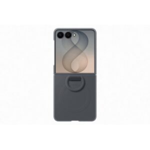 ORIGINAL SILICONE COVER WITH RING FOR SAMSUNG Z FLIP 8 black backcover