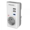 PHILIPS ΜΟΝΟΠΡΙΖΟ ΑΣΦΑΛΕΙΑΣ ΑΠΟ ΥΠΕΡΤΑΣΗ ΜΕ 2 USB & TYPE C 3680W 380J