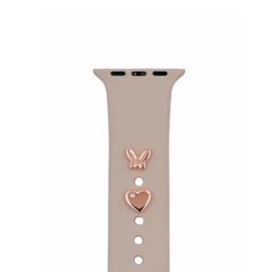 PINS CHARMS FOR SMARTWATCH STRAPS BUTTERFLY rose gold