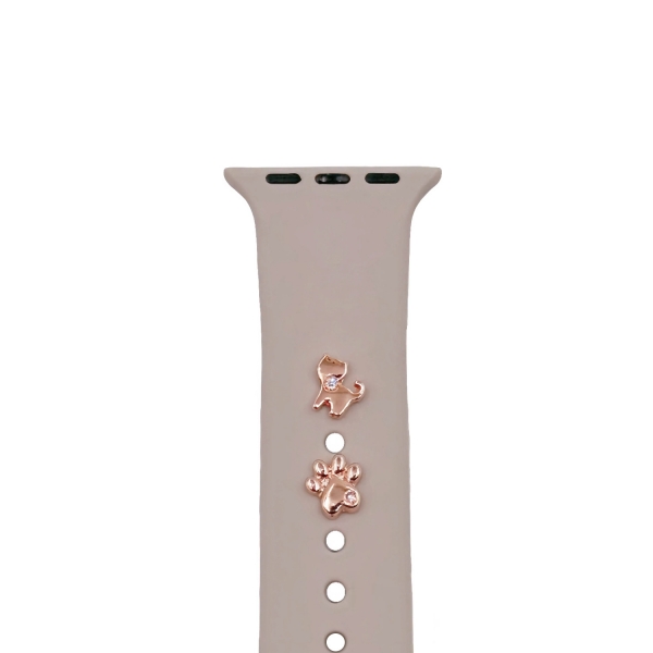 PINS CHARMS FOR SMARTWATCH STRAPS CAT rose gold